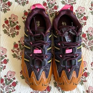 Adidas Brown and Pink Sneakers hyperturf.